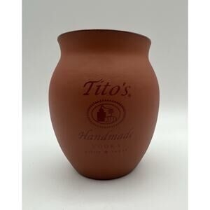 Tito's Handmade Vodka Terracota Ceramic Clay 10oz Cocktail Cup Austin Texas
